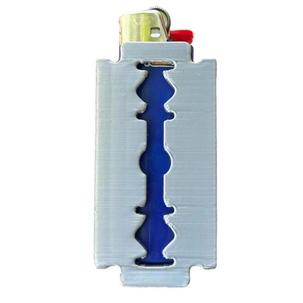 razor blade emo Y2K punk Gothic lighter accessory case. design for Bic lighter